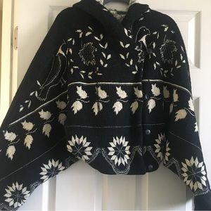 Marithé François Girbaud Vintage Wool Button-Front Sweater